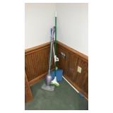 Office, mops and brooms and shark vacuum