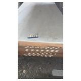 Seven pieces of vinyl paneling and a flat of