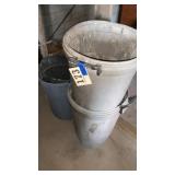 Four rubber main trash containers