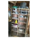 Hose and shelving unit contents, including