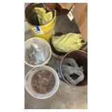 miscellaneous, nuts, bolts washers, five buckets
