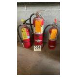 Three ABC fire extinguishers