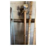 Nine pieces 3/8 inch all thread 6 foot long