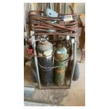 Oxygen acetylene cutting torch cart