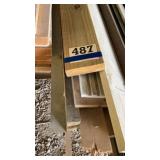 Bin lot assorted wood, and steel angle