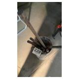 Bucket of jack hammer bits