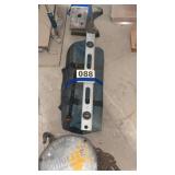 Work bag with tire, iron and level