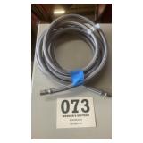 Stainless steel, braided hose unknown length