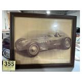 Old framed Indianapolis 500 driver Bill Vukovich