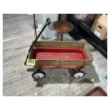 Vintage radio flyer metal wagon with wooden