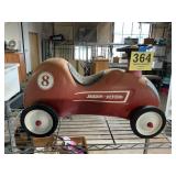Vintage radio flyer small child riding toy. Old