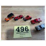 Lot of five different hot wheels toy cars all