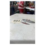 Vintage Tootsie Toy Metal Aircraft Carrier &