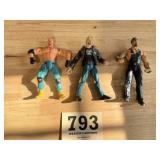 Lots of three wrestling action figures, Bill