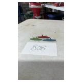 Lot of 3 Metal Battleships maybe Tootsie Toy