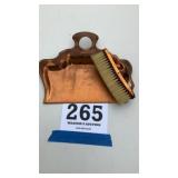 Copper table crumb brush and pan