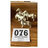 Set of four horses