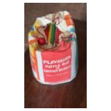 Play school duffel bag of colored blocks