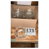 Square bottom, fruit or candy dishes, a lot of 10