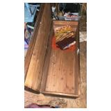 Cedar chest with contents