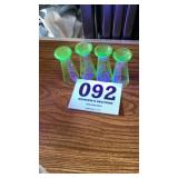 Set of four uranium glass shot glasses