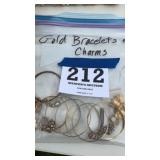 Custom jewelry, gold, bracelets, and charms