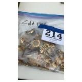 Costume, jewelry, gold pins