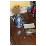 Percolator, coffee, pot and vintage bedside