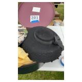 Hat box and two vintage hats