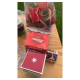 Assorted Christmas glassware sleigh Bell mugs two