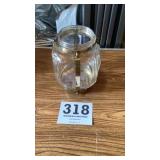 Square jar in holder