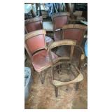Five antique chairs as shown
