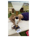 Porcelain and brass lamp