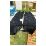 Long black velvet cape