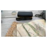 Dresser scarves and vintage purse