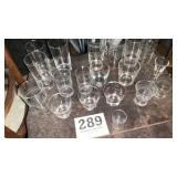 Assorted glassware