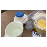 Plasticware mixing bowls and plastic container