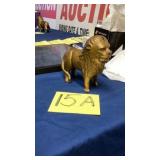 Cast iron lion still bank