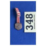 Railroad diesel engine on bridge watch fob