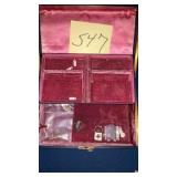 Jewelry box in contents. Was used to hold watch