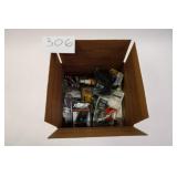 MISC BOX OF VINTAGE GUN RELATED PIECES