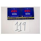 CCI 22 WMR SHOTSHELL 1/8 OZ, 12 SHOT 2 BOXES(40