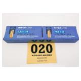 PPU 7.62X39 SP RN 123GR 2 BOXES(40 RNDS)