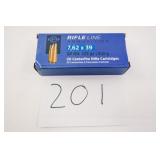 PPU 7.62X39 SP RN 123GR 1 BOX(20 RNDS)