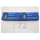 PPU 7.62X39 SP RN 123GR 2 BOXES(40 RNDS)