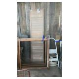 Wood shutters, and framework