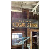 Wooden sign PA Pickers cigar store