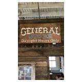 Wooden sign General store