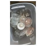 Total of crystal glassware, and pictures