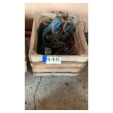 Wooden crate and contents